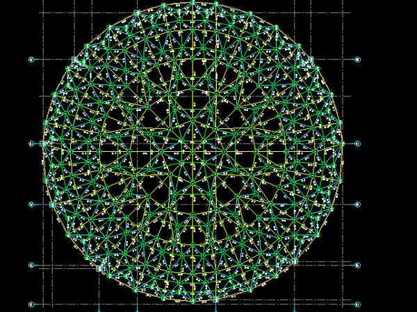 梅河口明光正元广场圆形网架