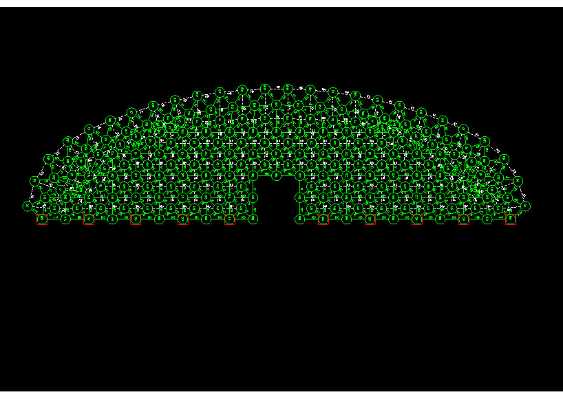 梅河口锡林浩特91跨，1000米长干煤棚网架设计