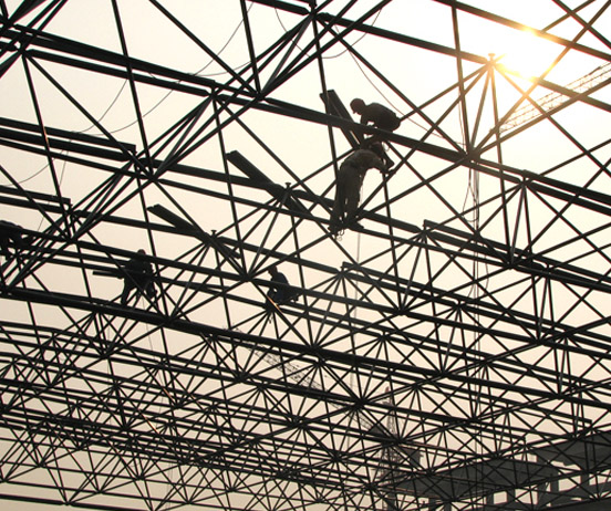 梅河口厂房网架安装