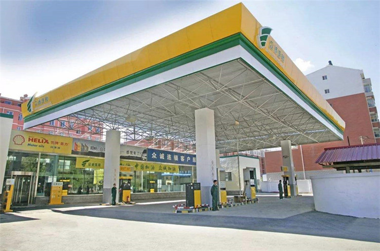 梅河口加气站钢结构网架案例7